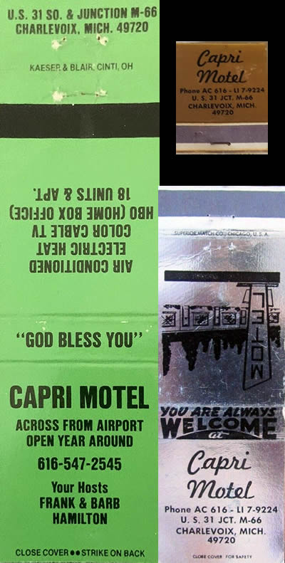 Capri Motel - Matchbooks (newer photo)